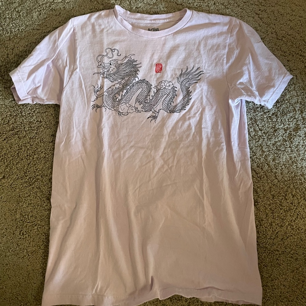 Light Purple Dragon Oversized T-shirt